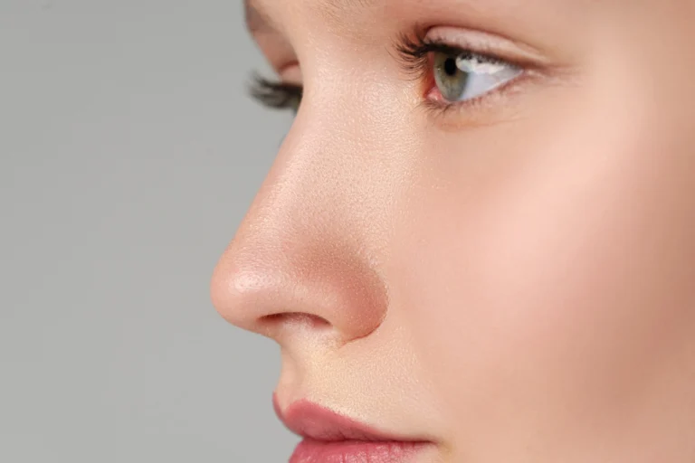 close up of pretty woman face
