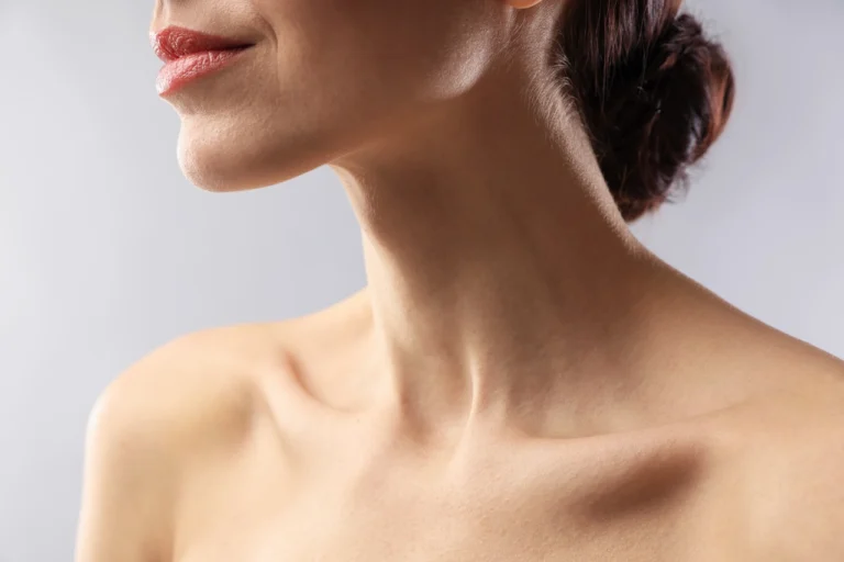 close up of a woman's elegant neck